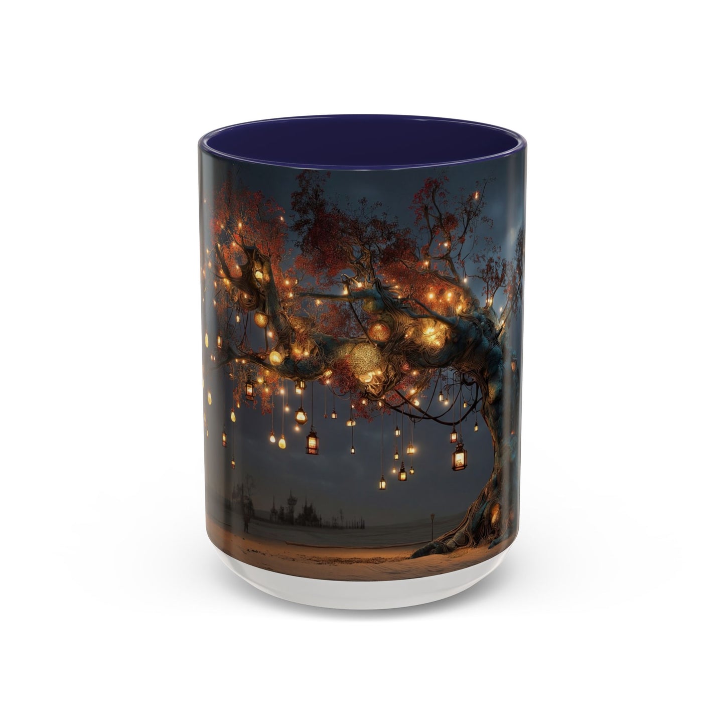 Lantern Tree Accent Coffee Mug (11, 15oz) – Amber Glowing Guardianship