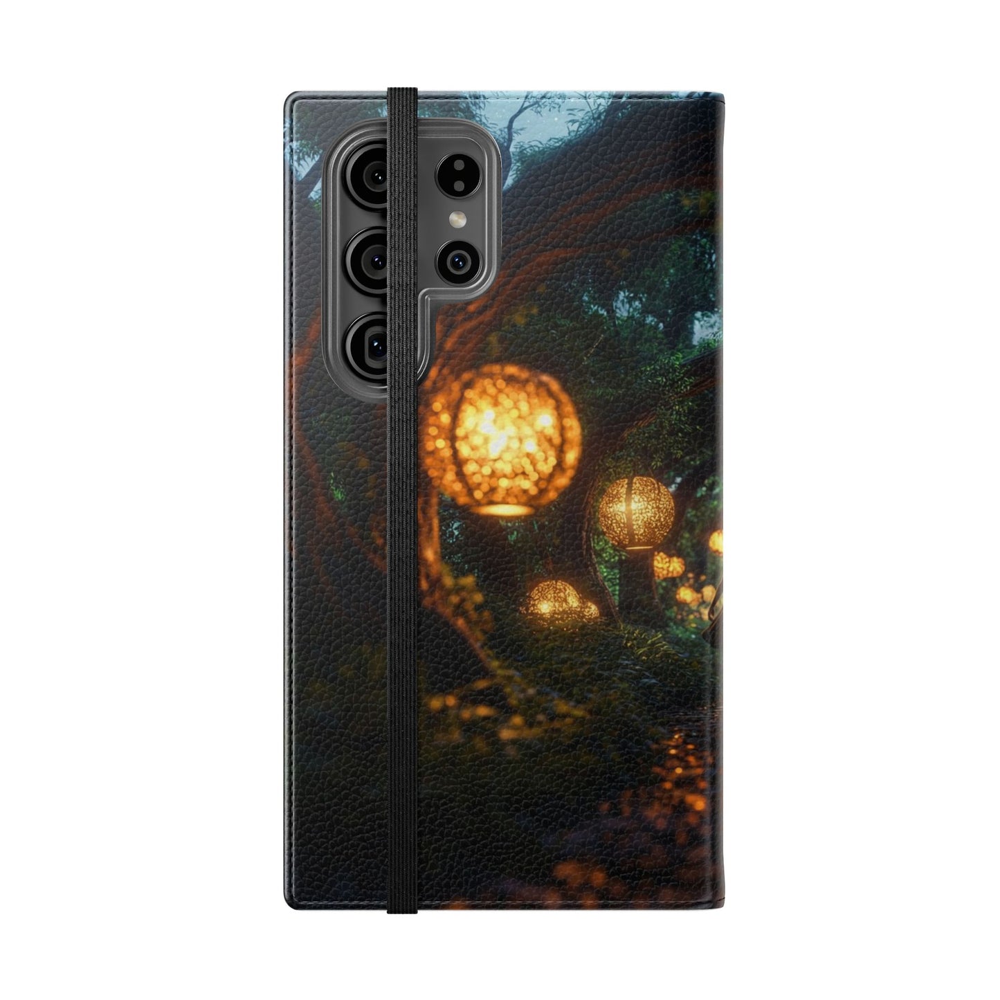 Lantern Archway Flip Cases – Girl Walking Through Forest Tunnel Art Case