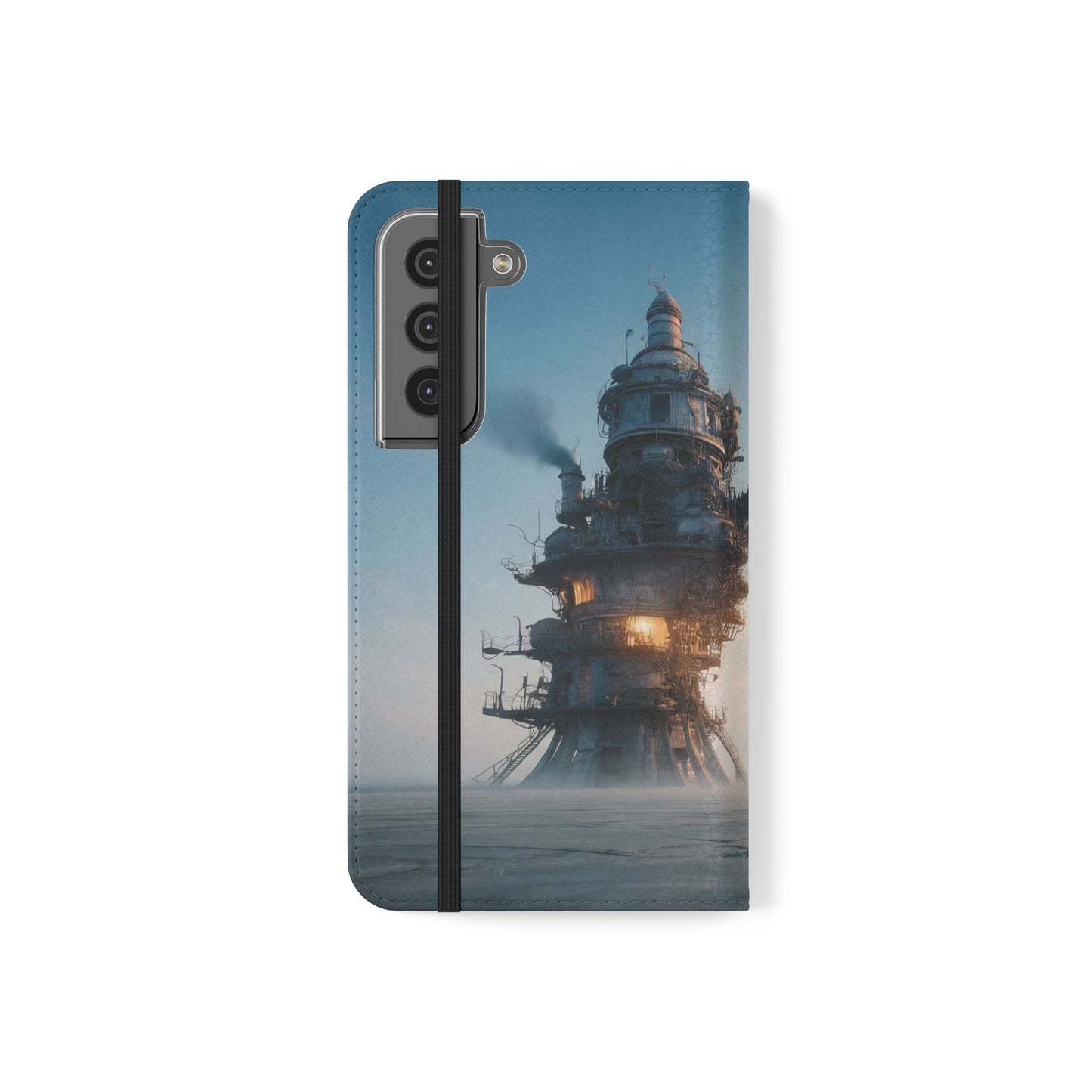 Steam-Stack Tower Flip Cases – Industrial Dawn Sentinel