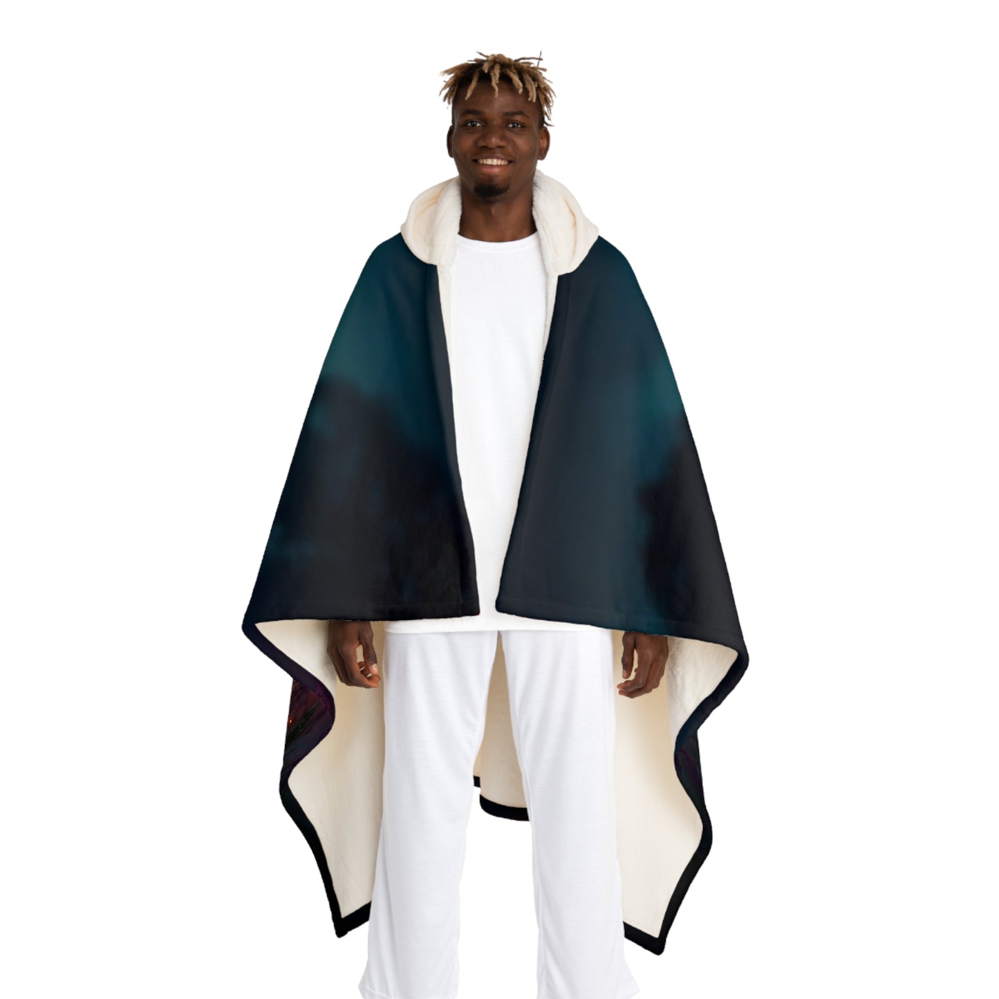 Luminescent Dragonfly Hooded Sherpa Fleece Blanket – Twilight Meadow Dreamscape