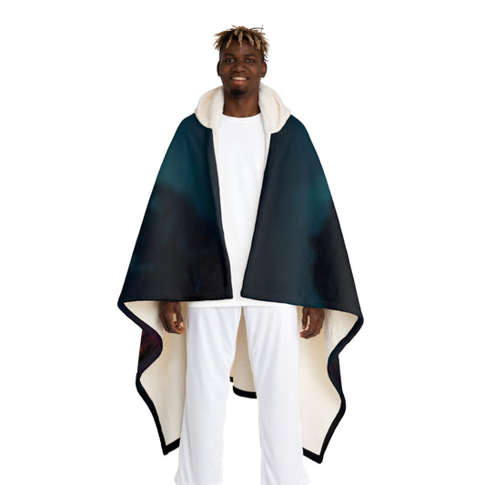 Luminescent Dragonfly Hooded Sherpa Fleece Blanket – Twilight Meadow Dreamscape