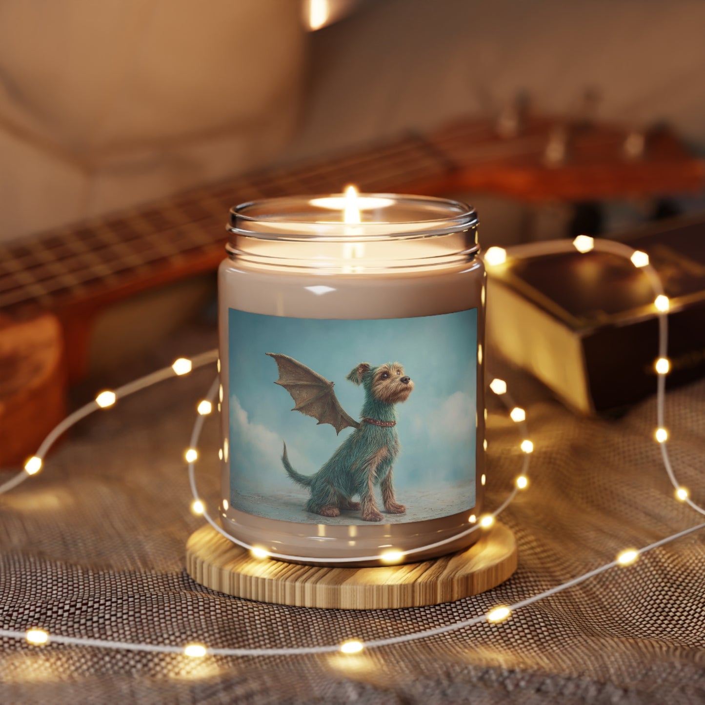 Dragonwing Terrier Scented Soy Candles with White Lid, 9oz – Skybound Guardian’s Whisper