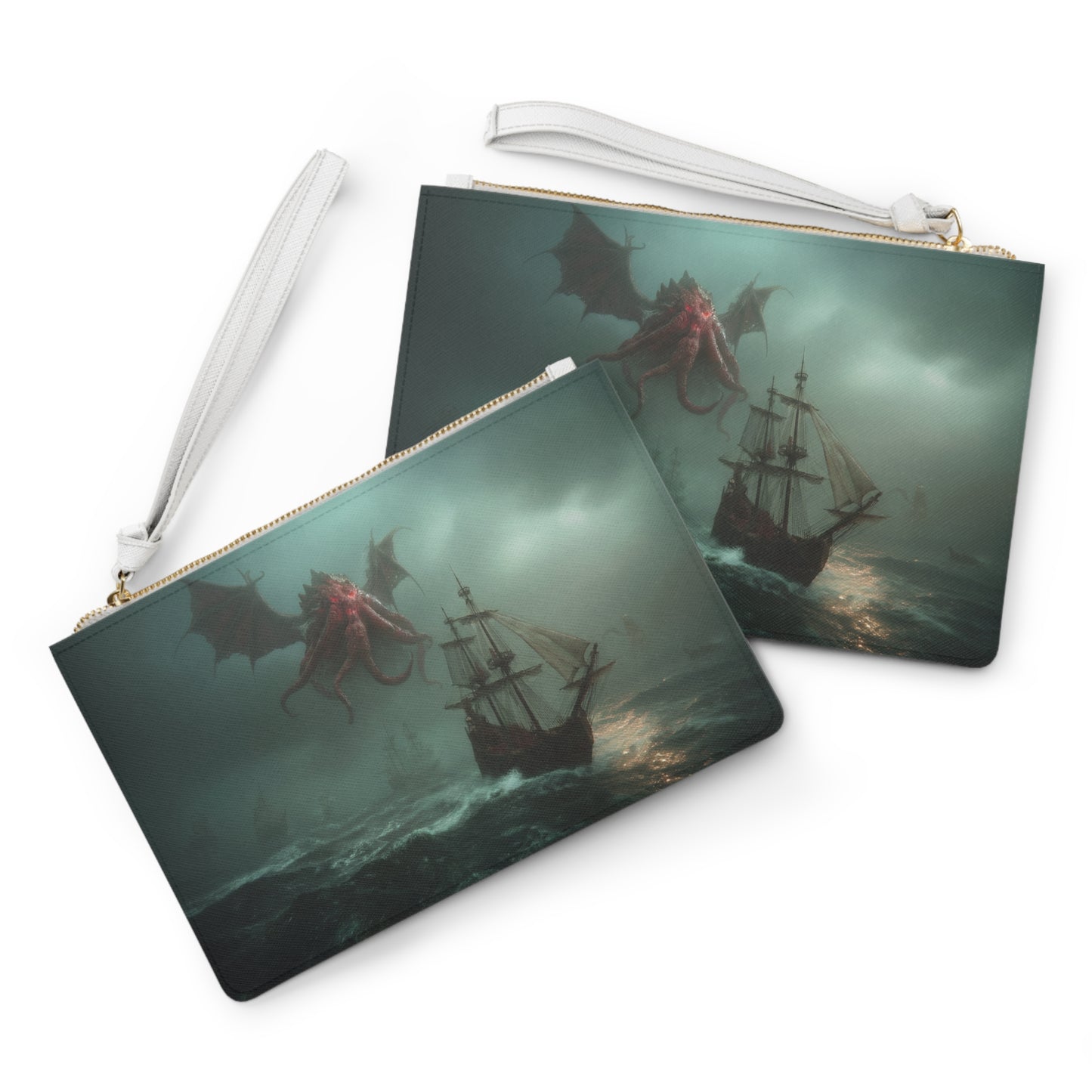 Leviathan’s Wrath Clutch Bag – Storm-Scarred Seascape