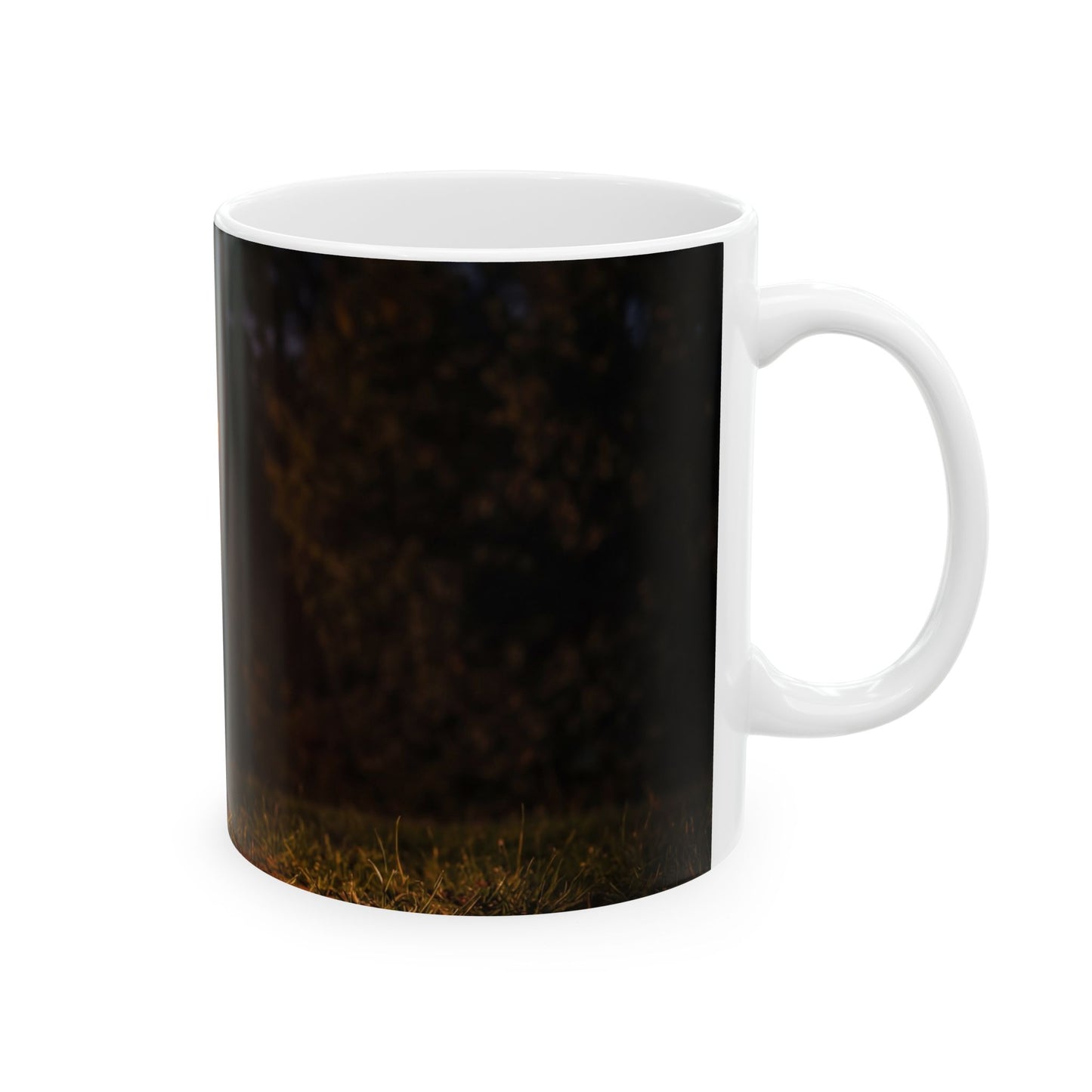 Chromatic Stag Ceramic Mug – Night Garden Luminescence