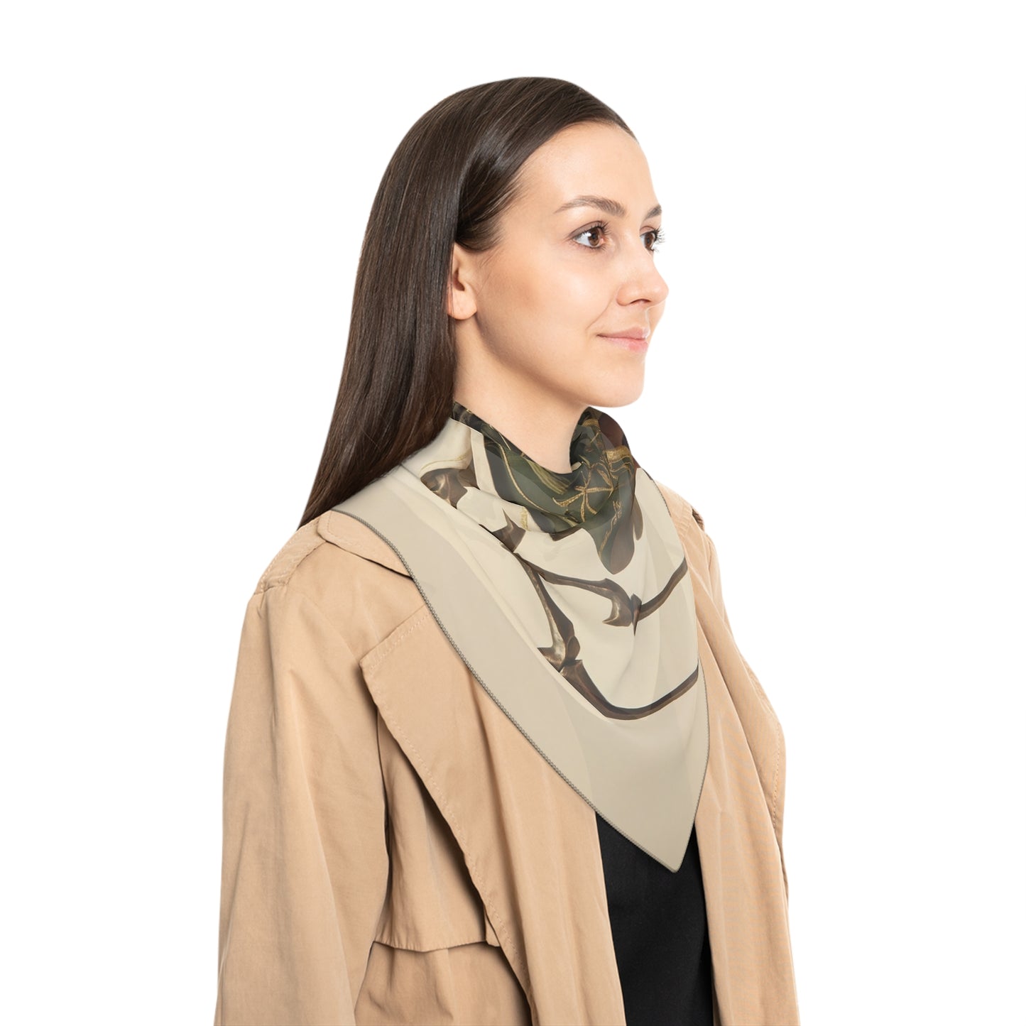 Moonlit Weaver Poly Scarf – Celestial Silk and Bronze Threads