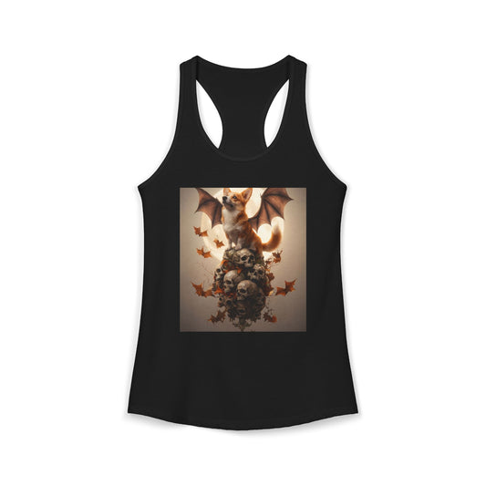 Batwing Corgi Guardian Tank – Autumnal Sentinel on Bone Throne