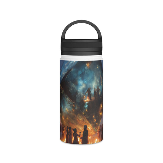 Celestial Cube Water Bottle – Handle Lid – Gateway to a Starlit Ceremony