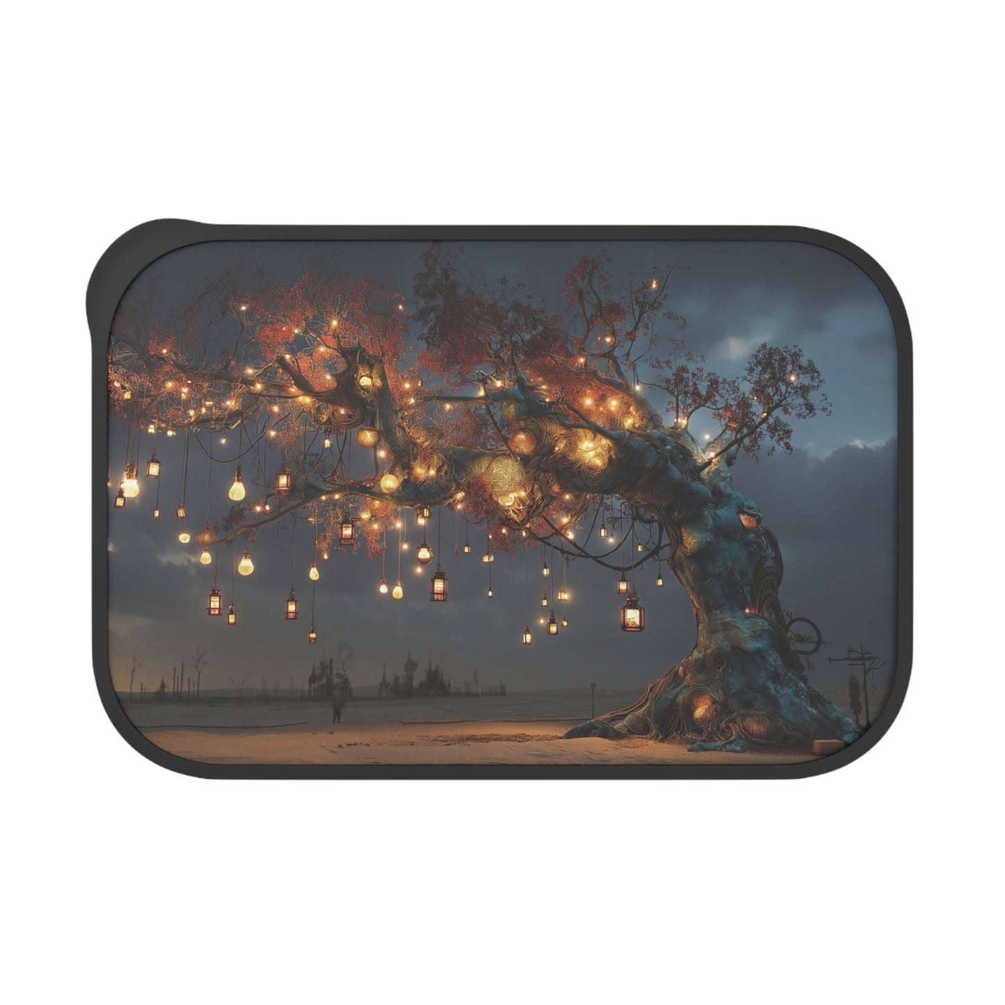Luminous Wishing Tree PLA Bento Box with Band and Utensils – Desert Sanctuary Glow