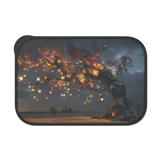 Luminous Wishing Tree PLA Bento Box with Band and Utensils – Desert Sanctuary Glow