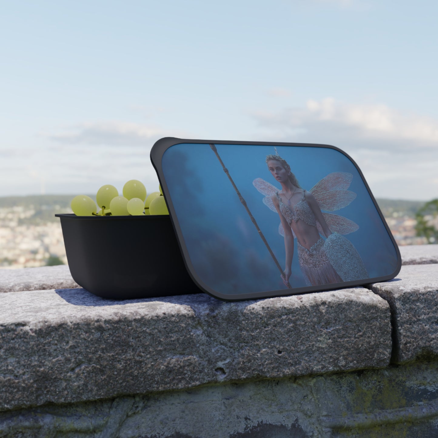 Celestial Guardian Fairy PLA Bento Box with Band and Utensils – Twilight Realm Keeper