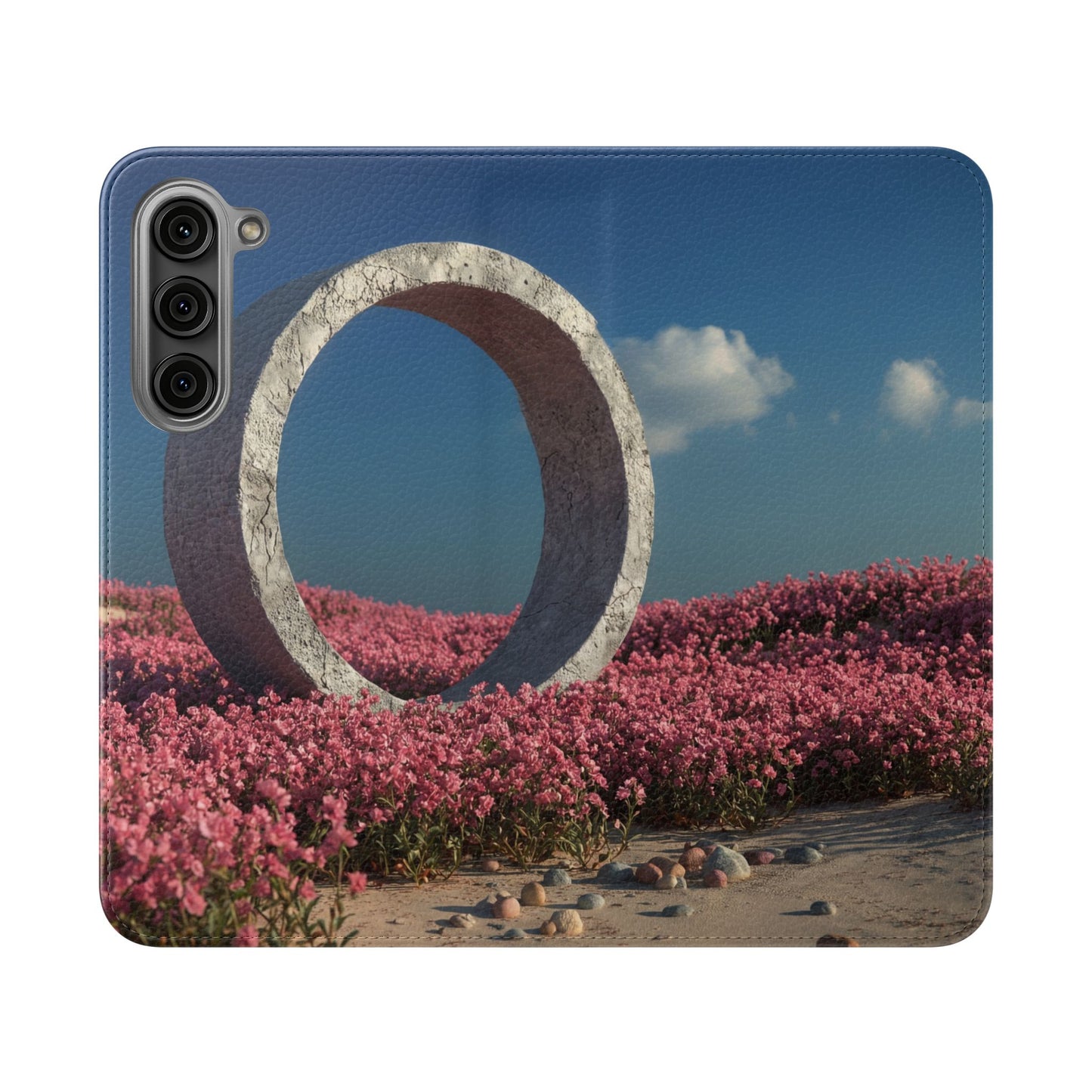 Stone Circle Flip Cases – Pink Flower Field Monument