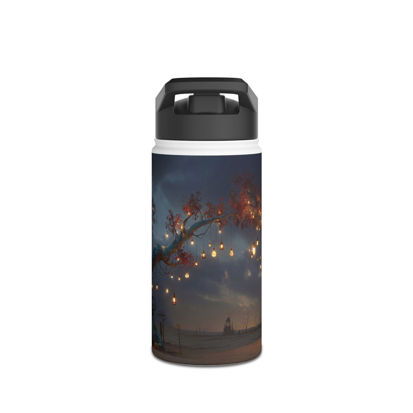 Lantern Tree Stainless Steel Water Bottle, Standard Lid – Desert Night’s Whispering Grove