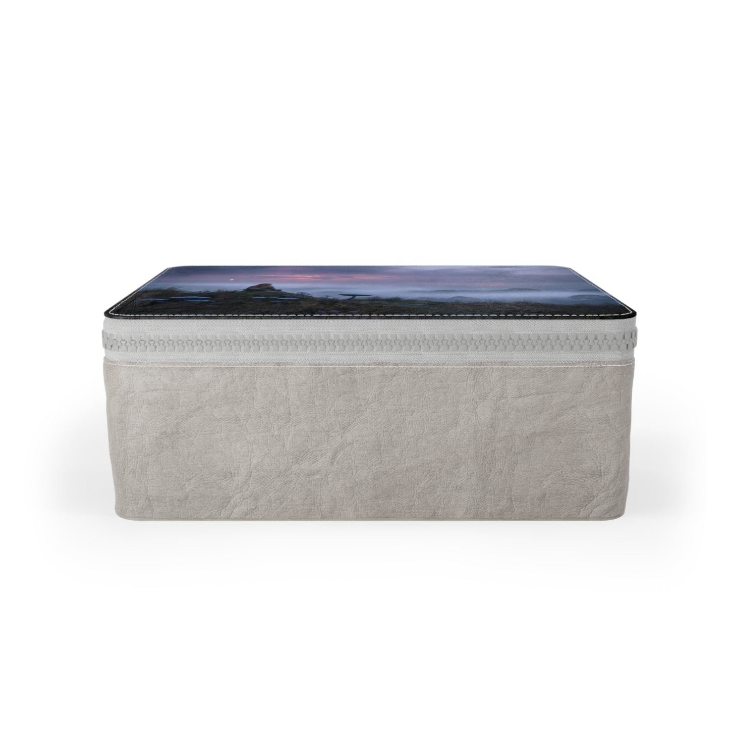 Moonlit Sentinel Paper Lunch Bag – Twilight Meadow with Glowing Fungi