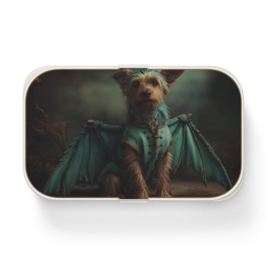 Dragon Knight Yorkshire Terrier Bento Lunch Box – Emerald Winged Guardian