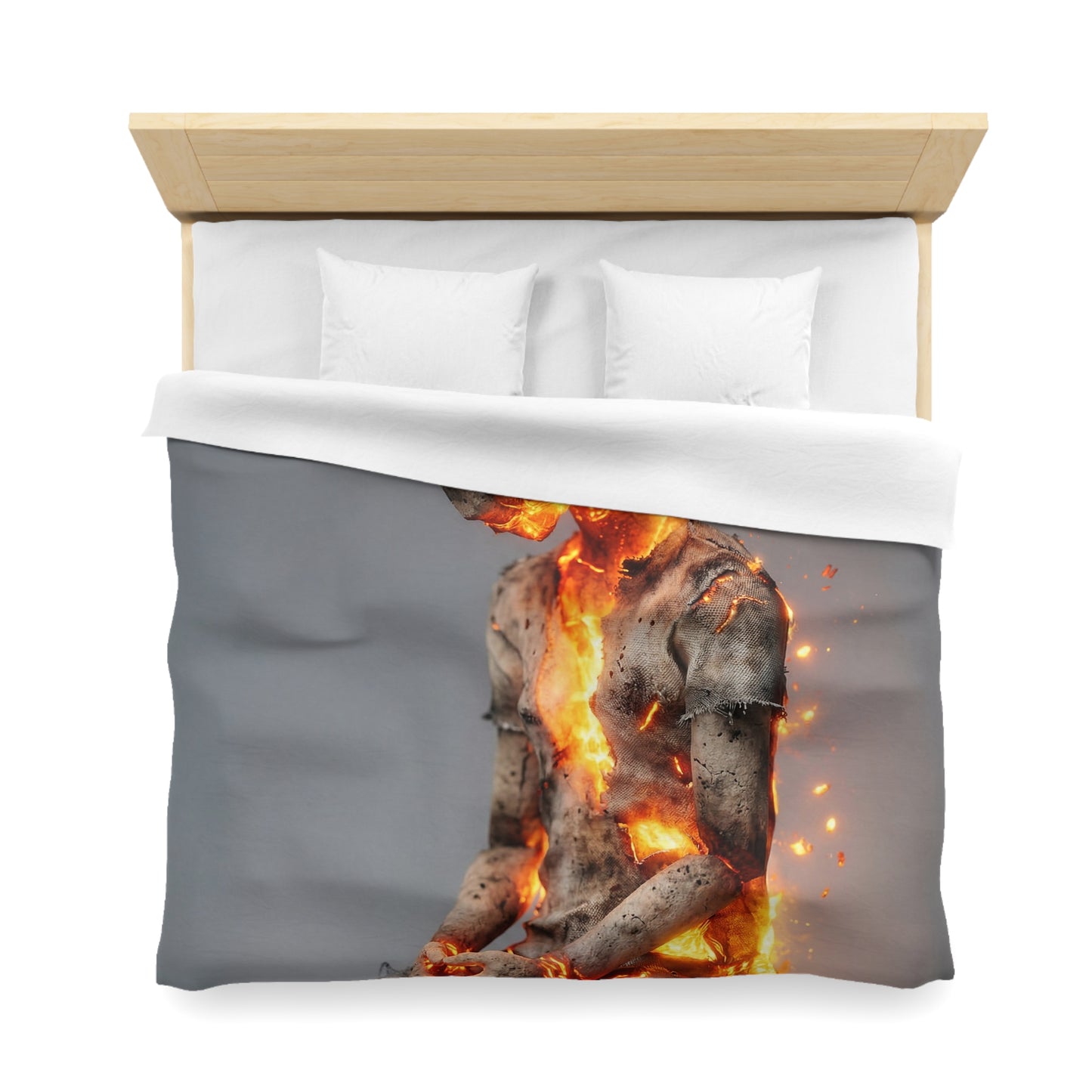 Fiery Awakening Microfiber Duvet Cover – Embers of Inner Transformation