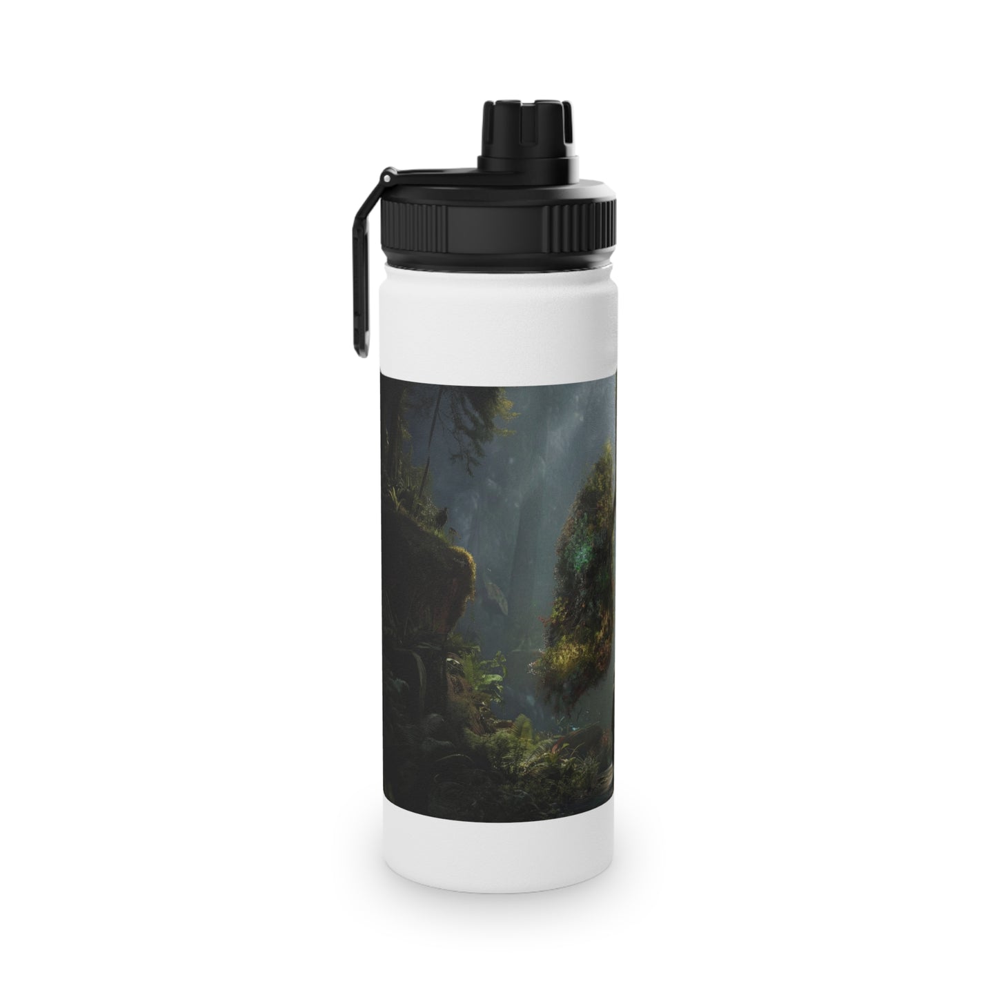 Lungs of the Forest Stainless Steel Water Bottle, Sports Lid – Breath of Ancient Canopy