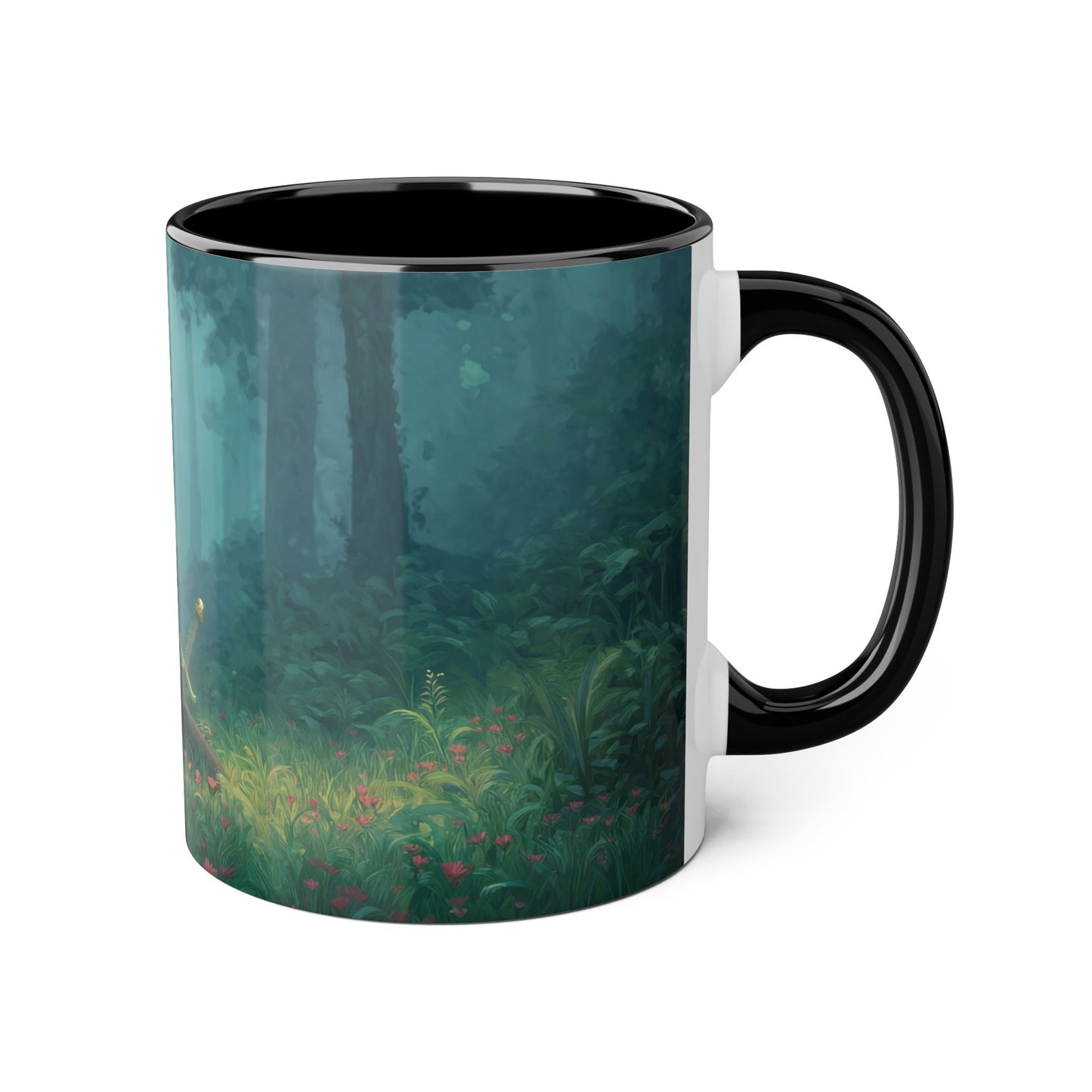 Forest Sentinel Accent Mugs, 11oz – Elven Guardian at Rest