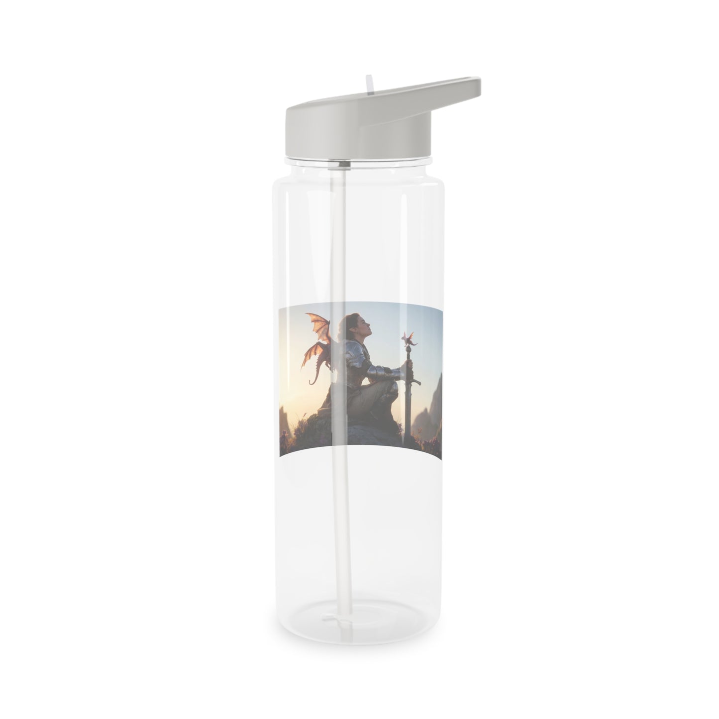 Elven Knight & Dragon Tritan Water Bottle – Golden Dawn Sentinel