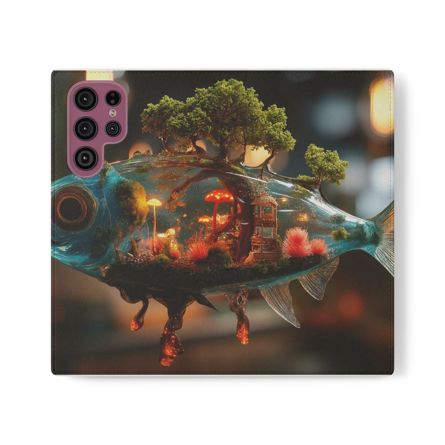Forest Fish Flip Case – Liquid Glowwood Dreamscape
