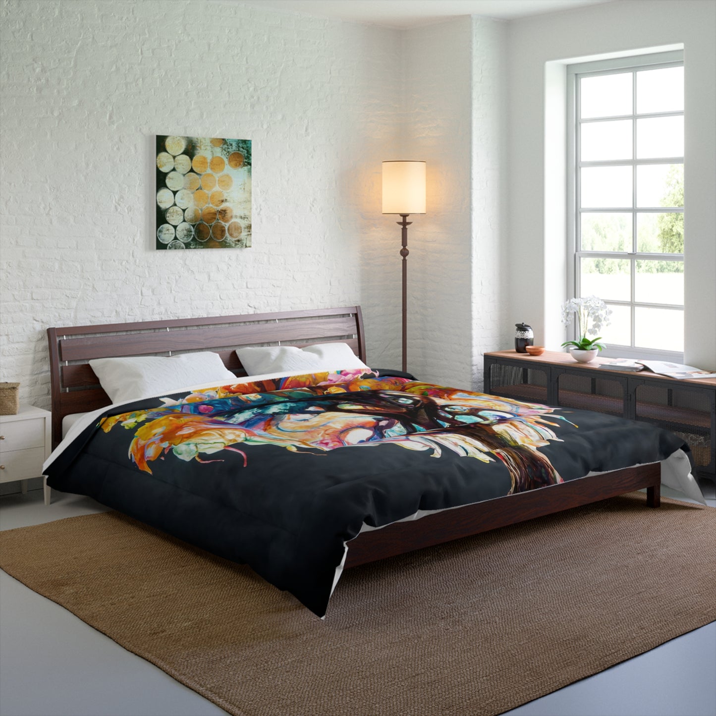 Chromatic Dream Tree Comforter – Vivid Liquid Light Canopy