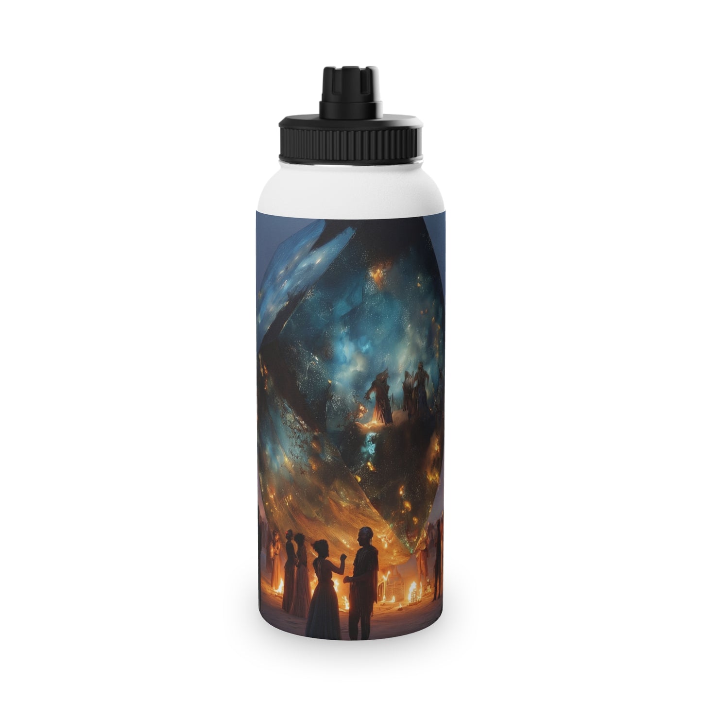 Celestial Cube Water Bottle – Portal to a Starlit Ceremony