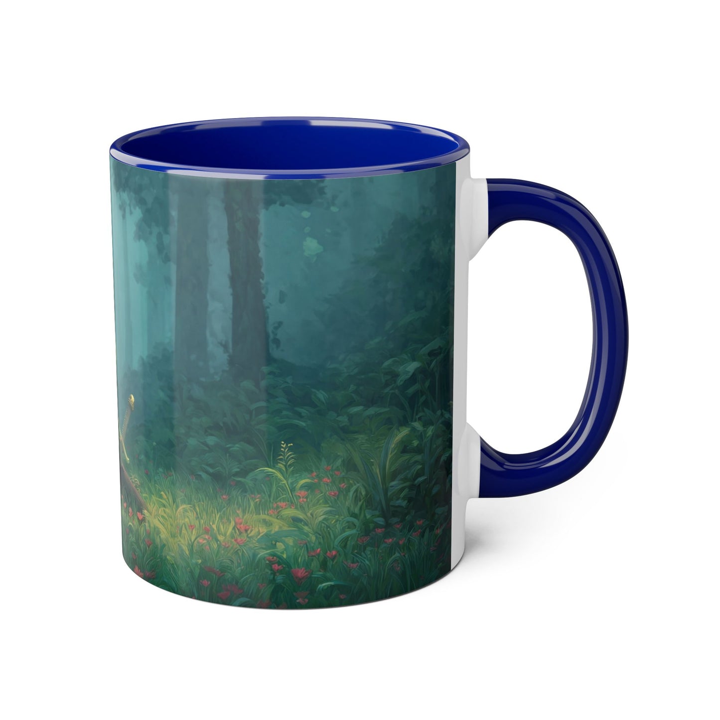 Forest Sentinel Accent Mugs, 11oz – Elven Guardian at Rest