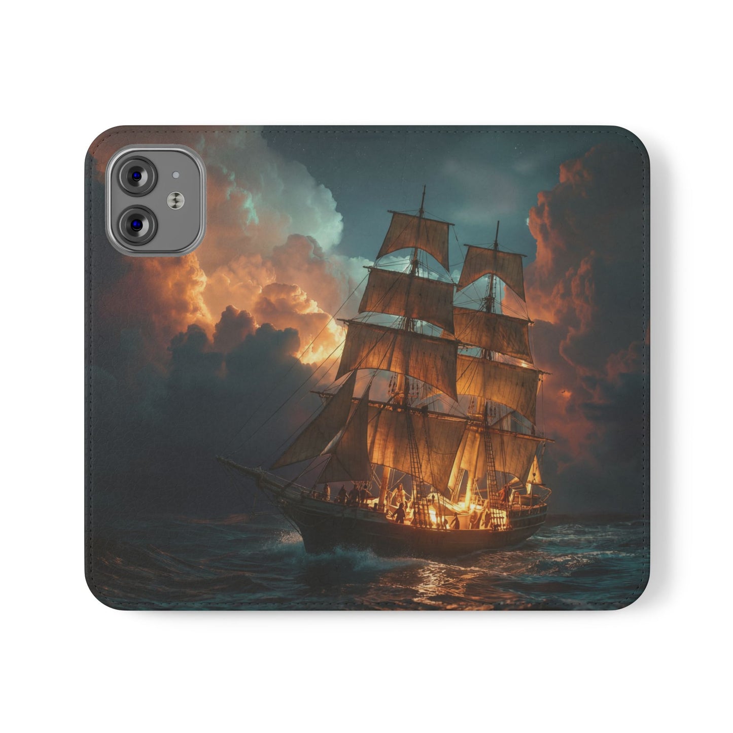 Star-Sailed Galleon Flip Cases – Dawn Chorus at Sea