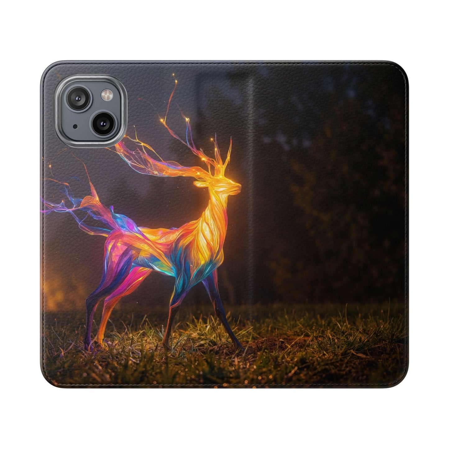 Ethereal Deer Flip Cases – Luminous Spirit Portrait