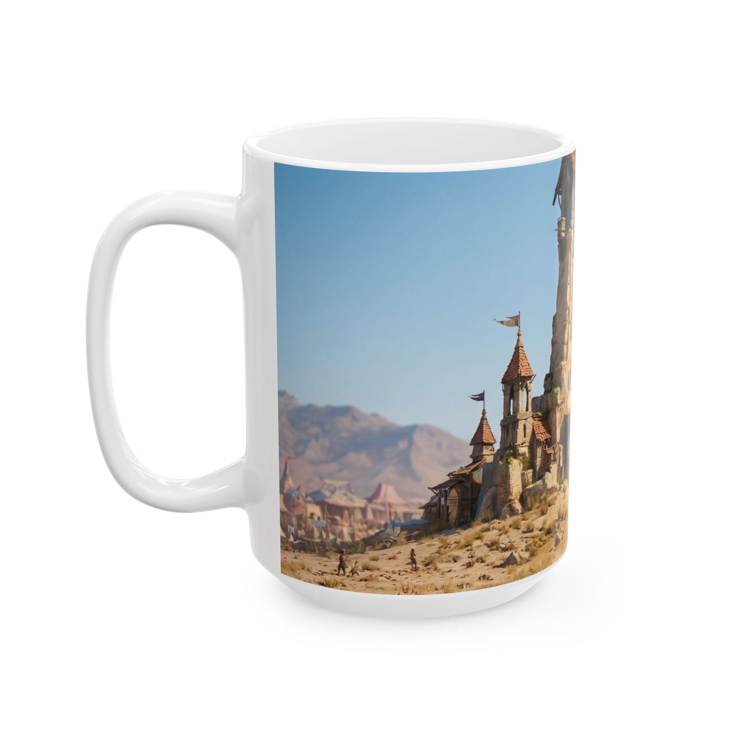 Desert Citadel Ceramic Mug – Sun-Kissed Gateway to Forgotten Lands