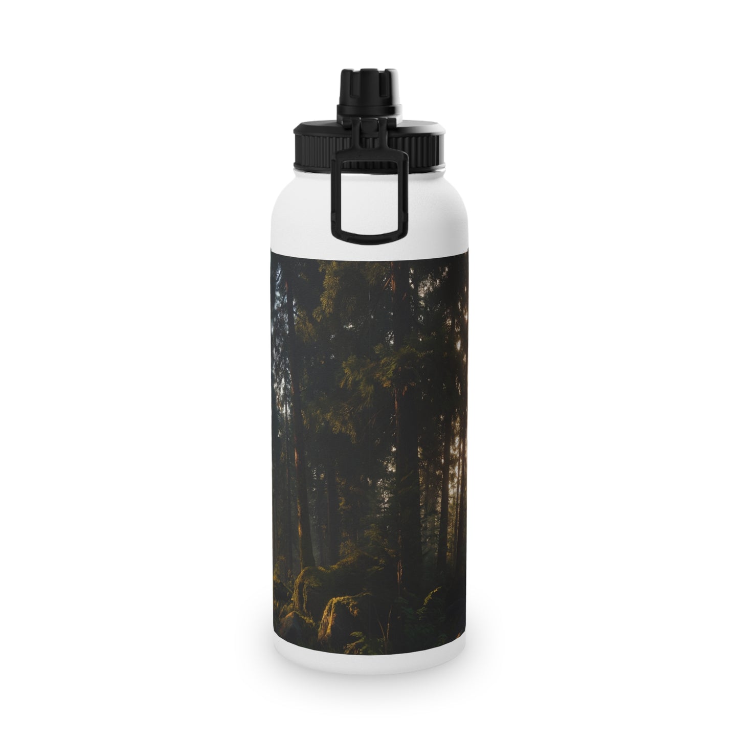 Ancient Treehouse Door Water Bottle – Sunlit Forest Sanctuary