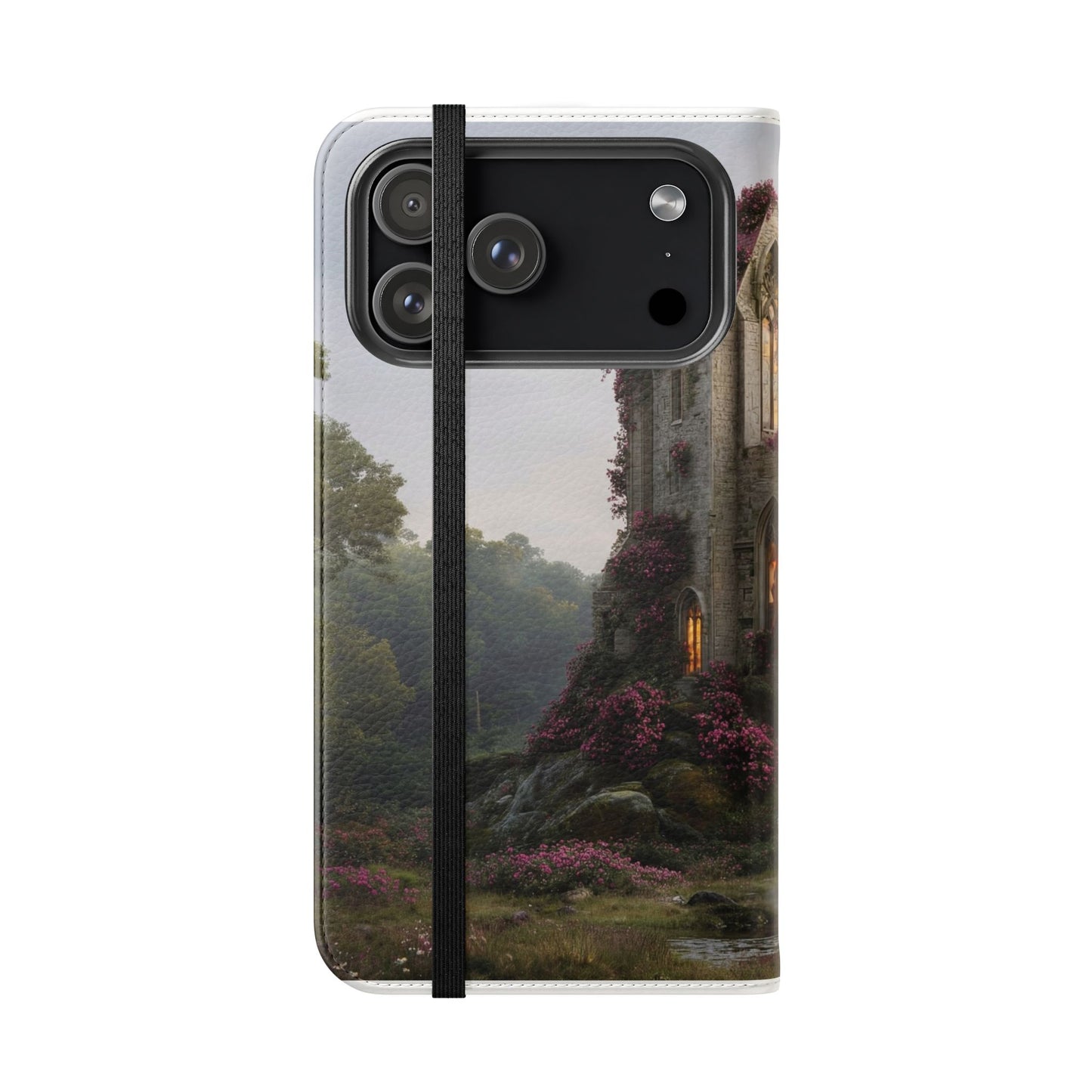 Blossom Spire Flip Cases – Pink Ivy Gothic Castle Cover