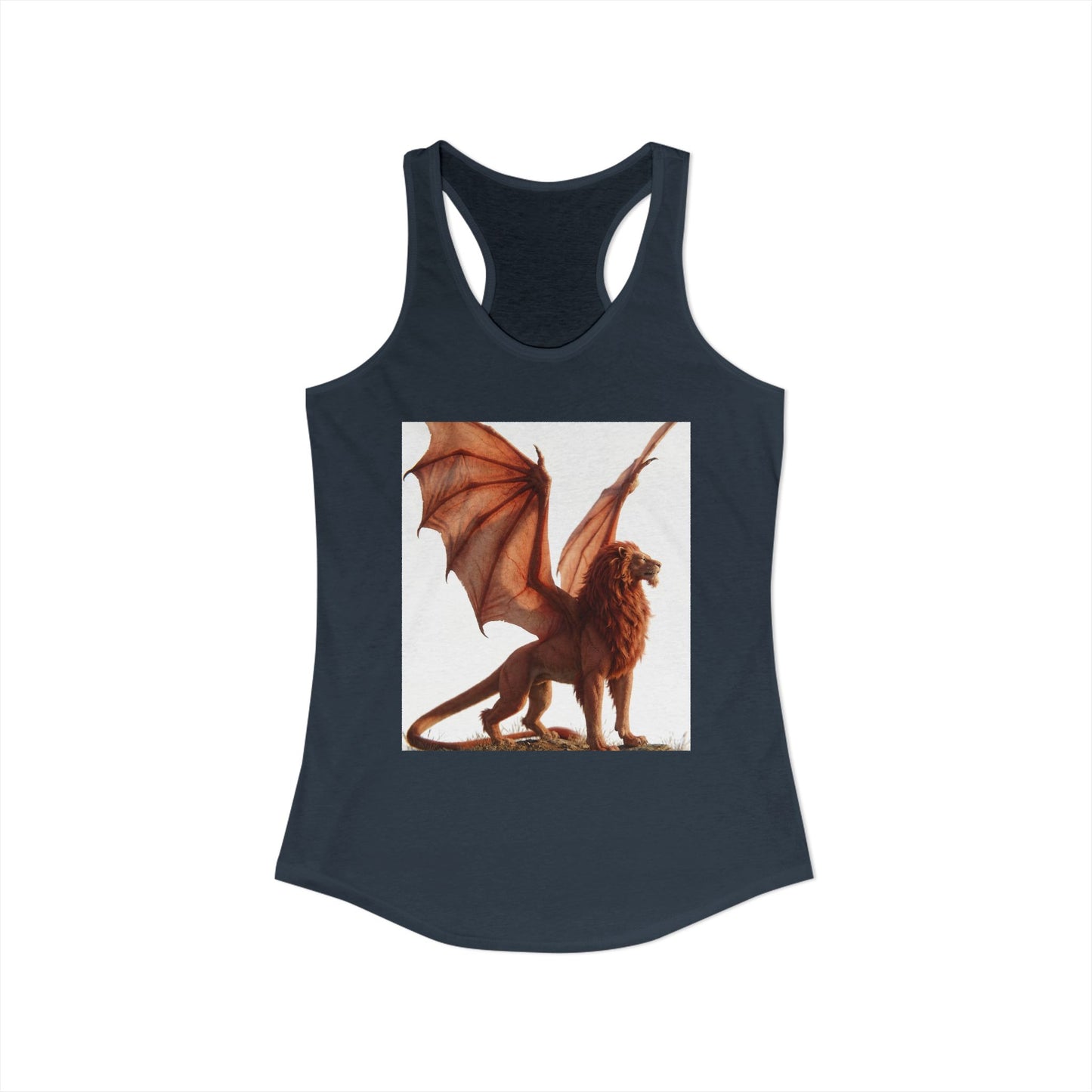 Lion-Dragon Sentinel Women's Ideal Racerback Tank – Amber Dawn Guardian