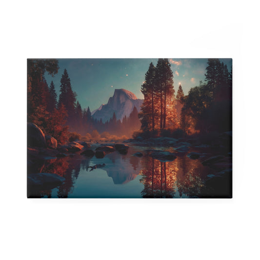 Half Dome Starlight River Magnet – Celestial Reflections in Twilight