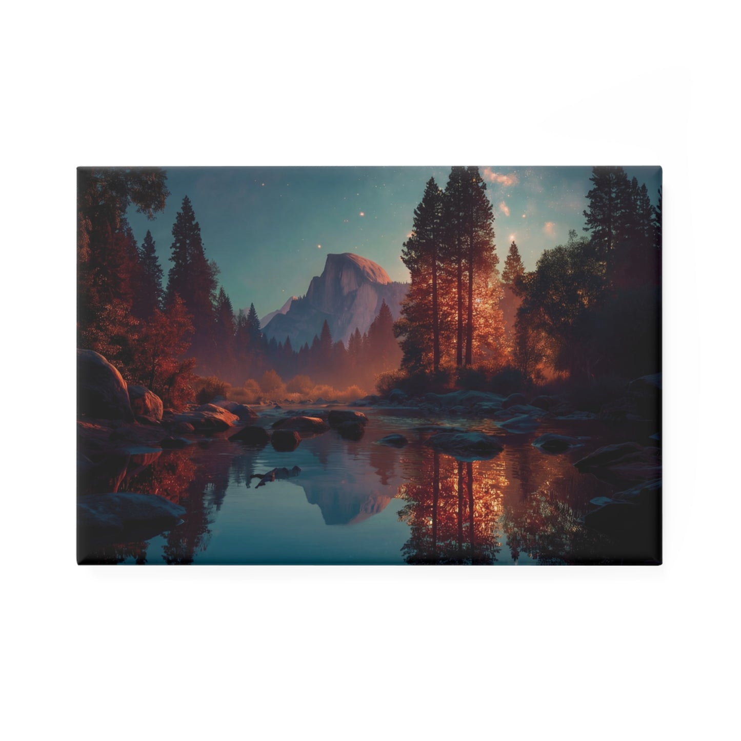 Half Dome Starlight River Magnet – Celestial Reflections in Twilight