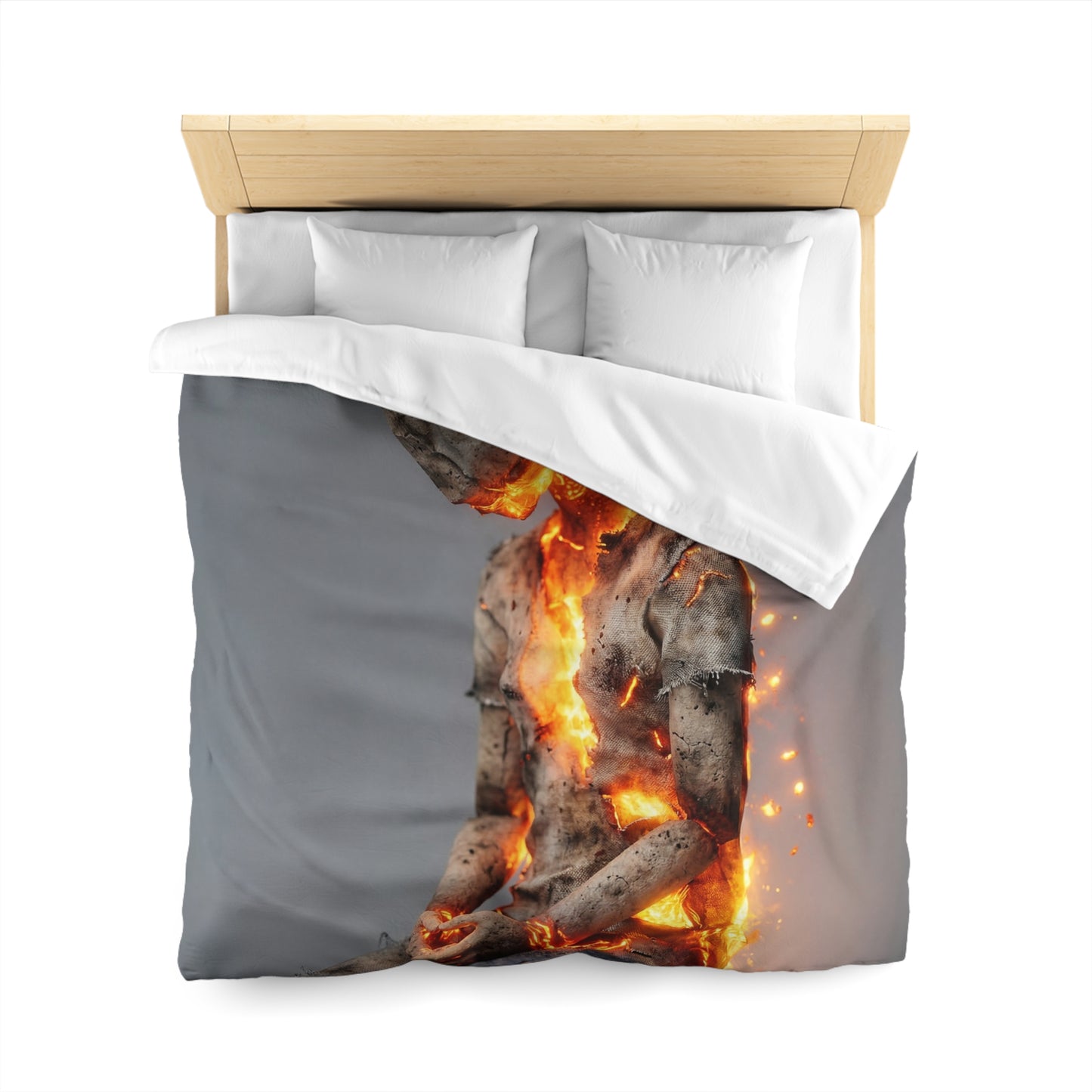 Fiery Awakening Microfiber Duvet Cover – Embers of Inner Transformation