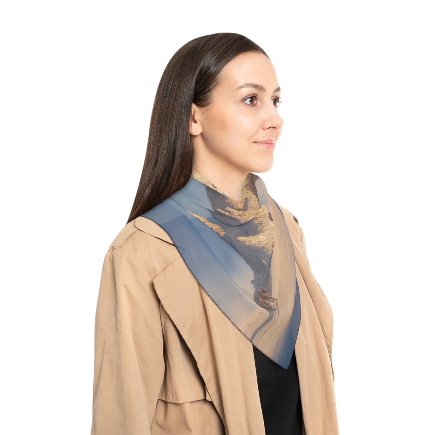 Desert Castle Poly Scarf – Warm Glow of the Salt Flats