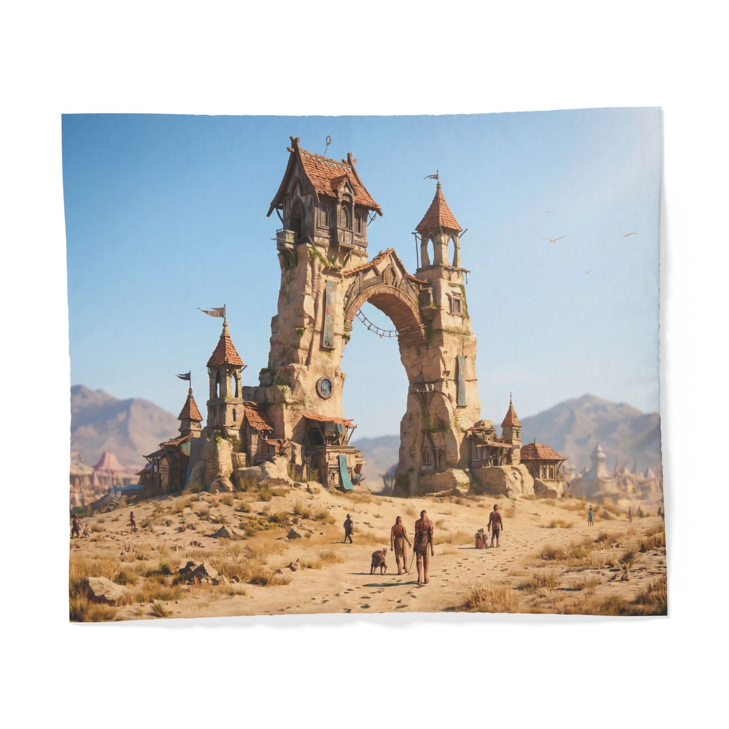 Ancient Archway Cotton Duvet Cover – Desert Sentinel Gateway