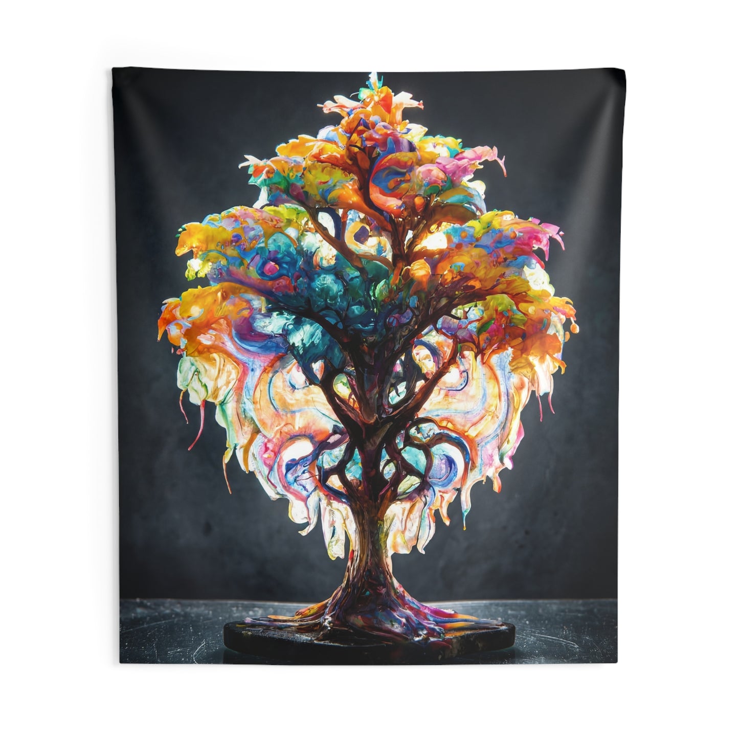 Chromatic Life Tree Indoor Wall Tapestries – A Living Rainbow in Your Space
