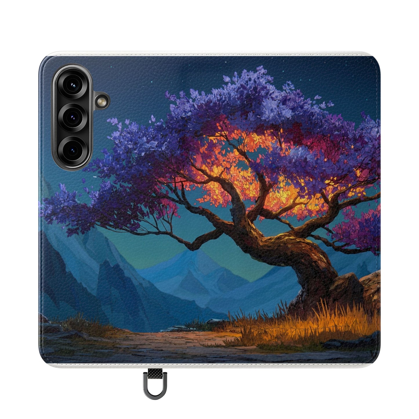 Violet Flame Tree Flip Cases – Twilight Mountain Glow Case