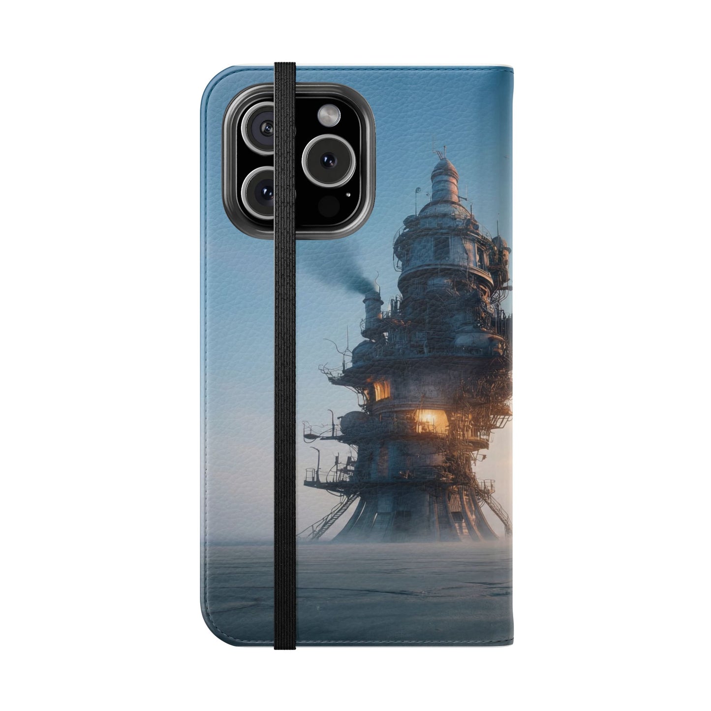 Steam-Stack Tower Flip Cases – Industrial Dawn Sentinel