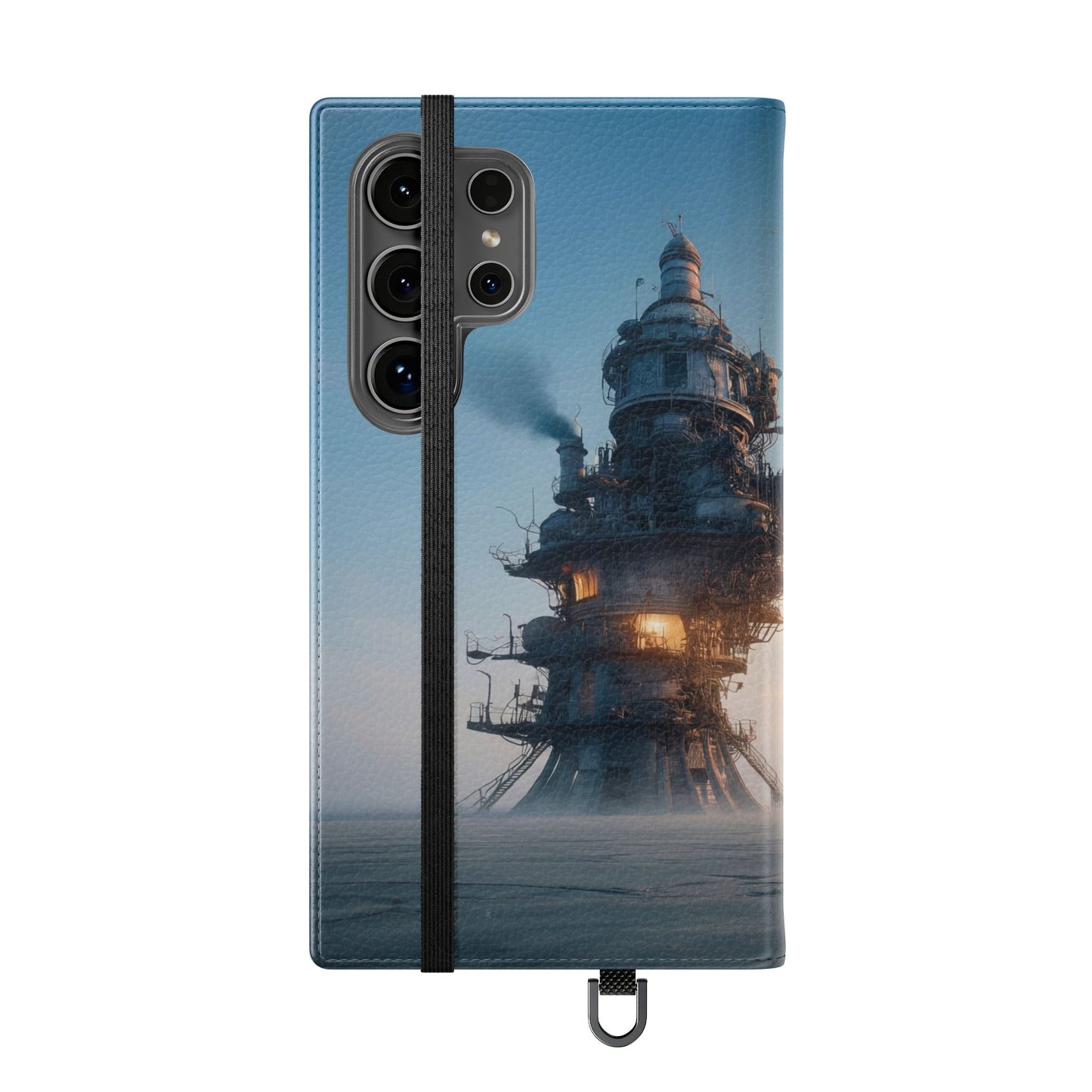 Steam-Stack Tower Flip Cases – Industrial Dawn Sentinel