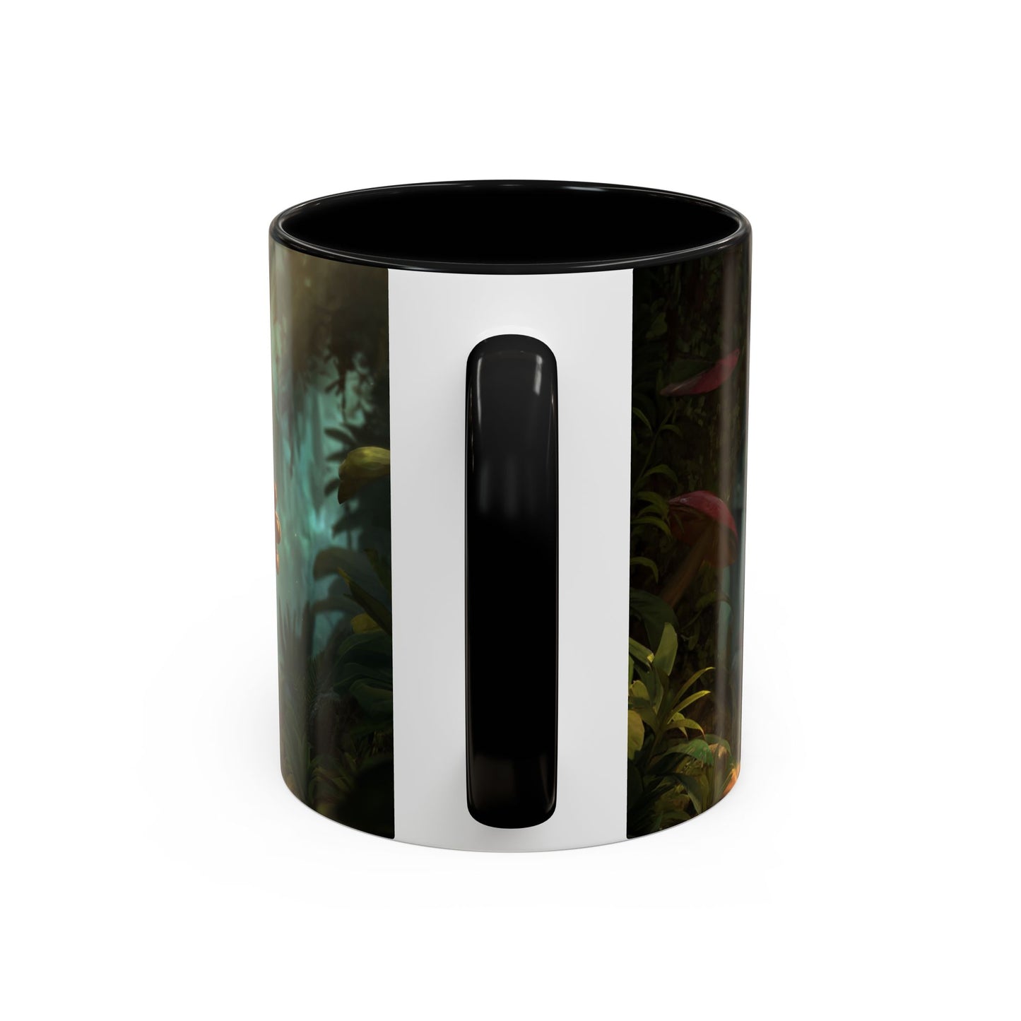 Mushroom Knight Accent Coffee Mug – Verdant Forest Guardian Sentinel