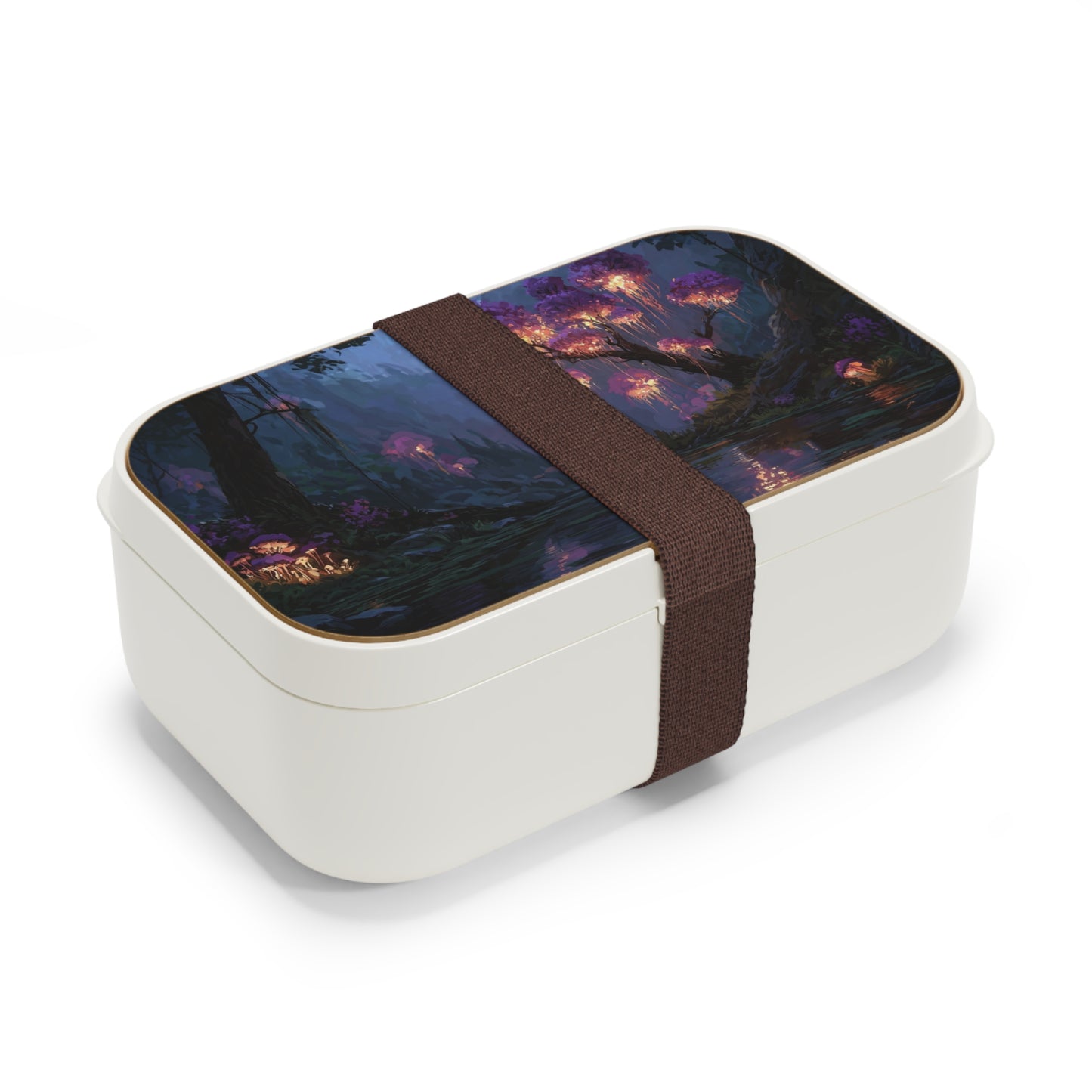 Bioluminescent Grove Bento Lunch Box – Twilight’s Whispering Woods