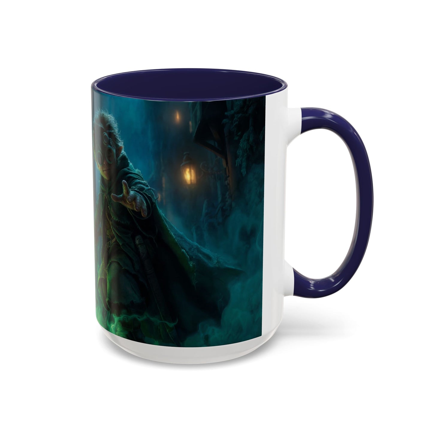 Glimmerblade Gnome Mug – Emerald Spirit Knight Coffee Cup