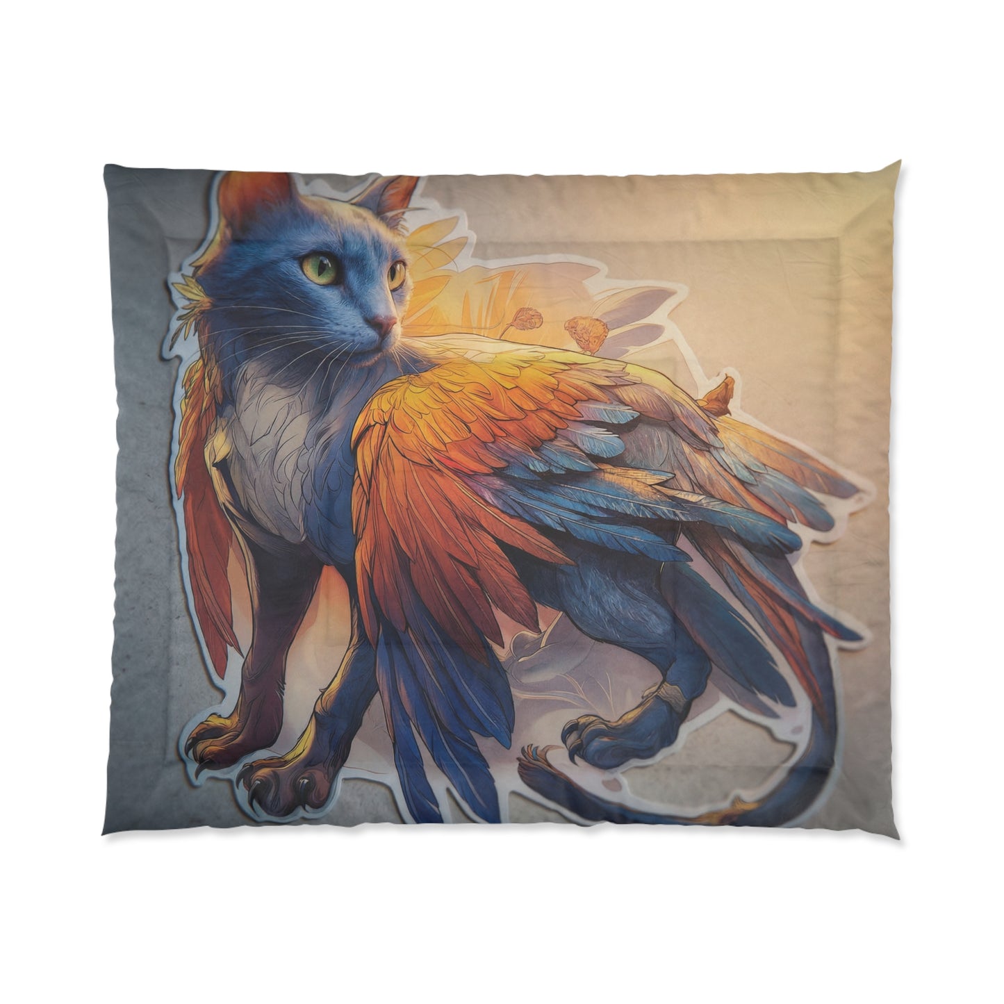 Feathered Cat Cap – Sunlit Winged Feline Headwear