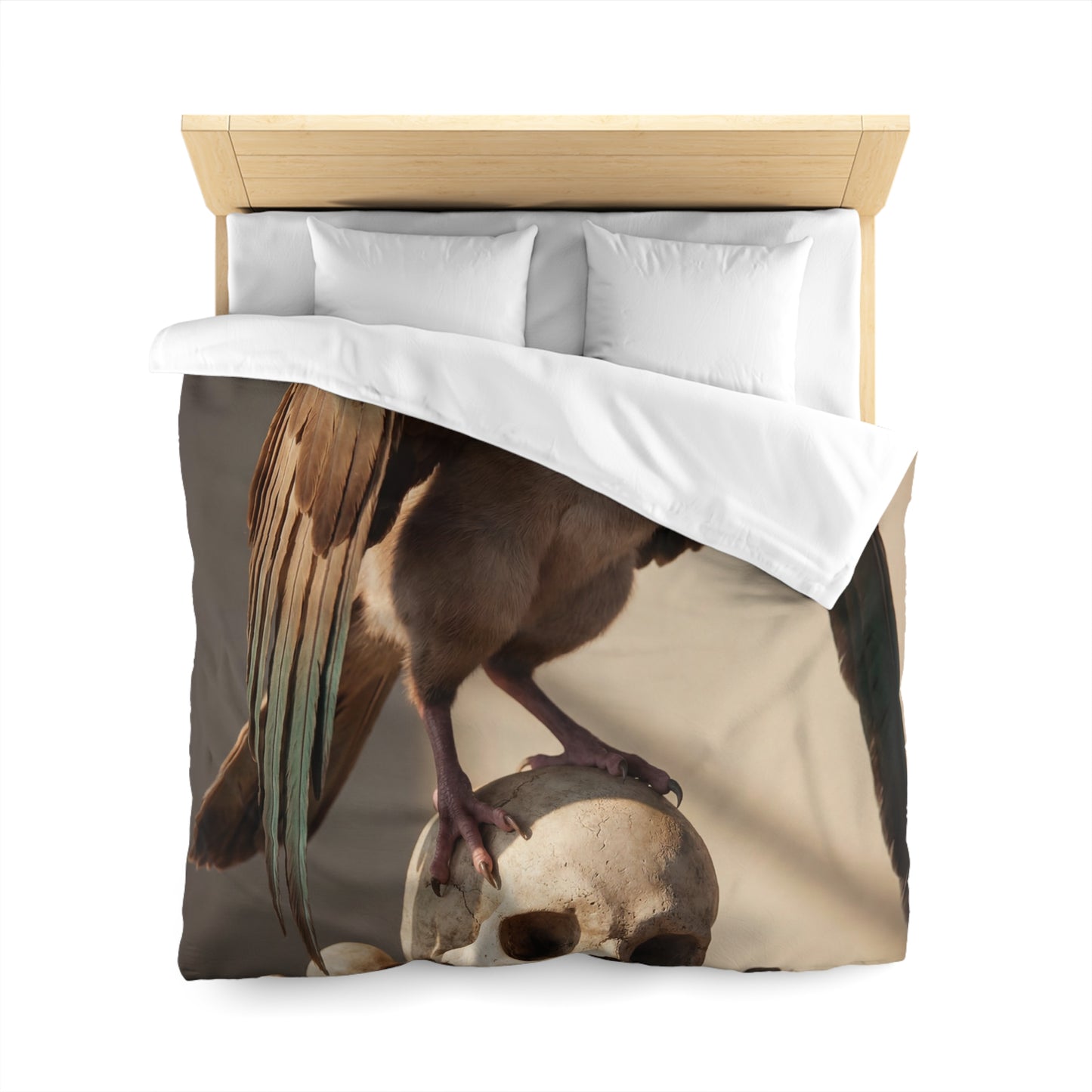 Winged Siamese Cat Duvet Cover – Sunlit Guardian of the Bone Altar