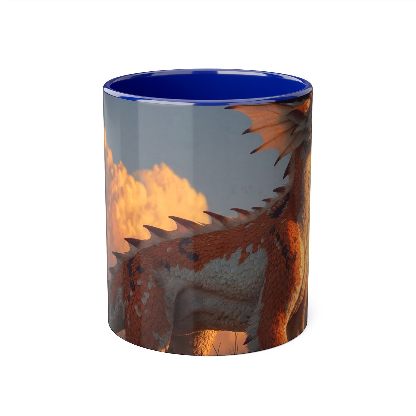 Golden Horizon Dragon Accent Mugs, 11oz – Sunset Skywatcher Companion