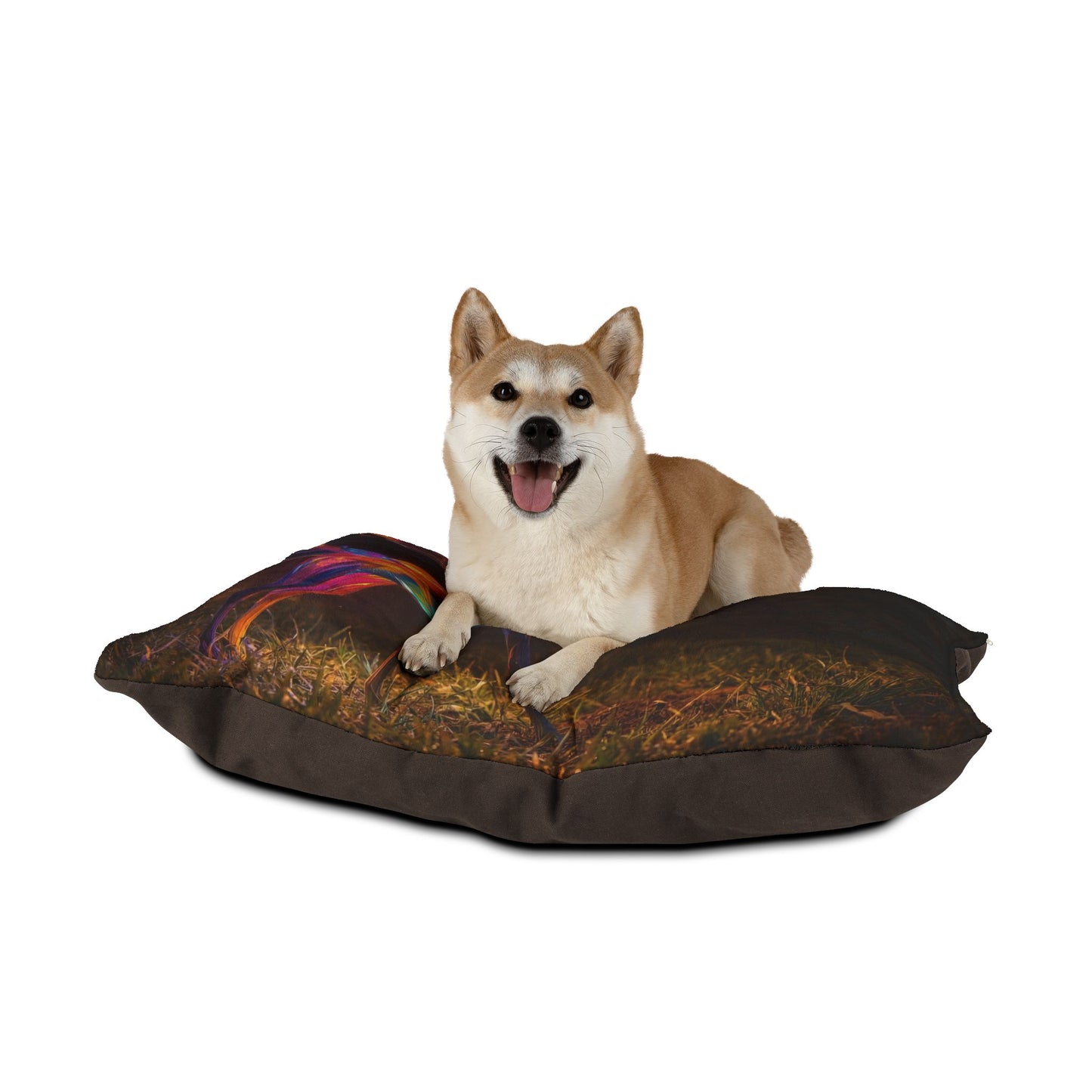 Prism Deer Pet Bed – Twilight Chromatic Dreamscape