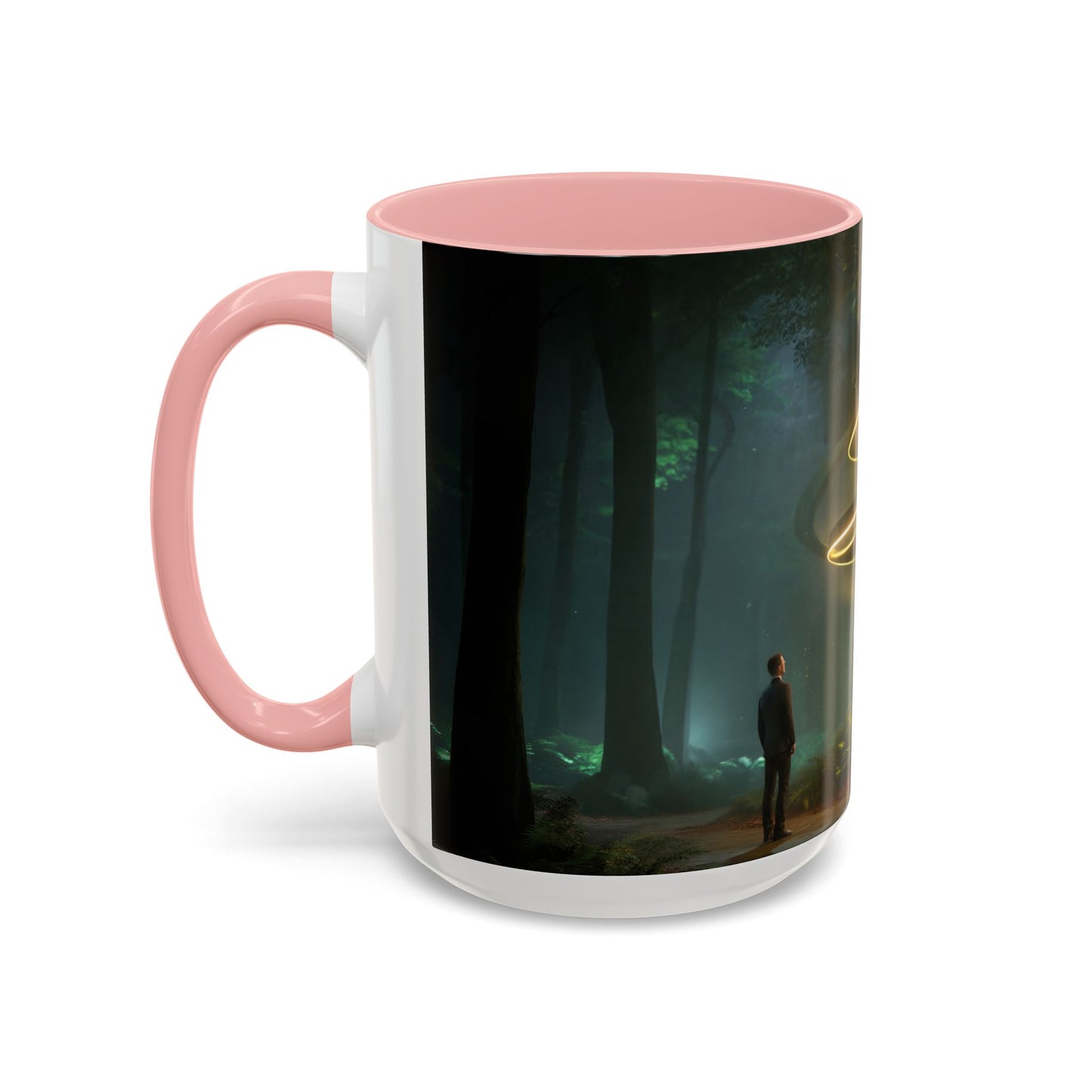 Spiral Light Forest Accent Coffee Mug (11, 15oz) – Ethereal Golden Rings