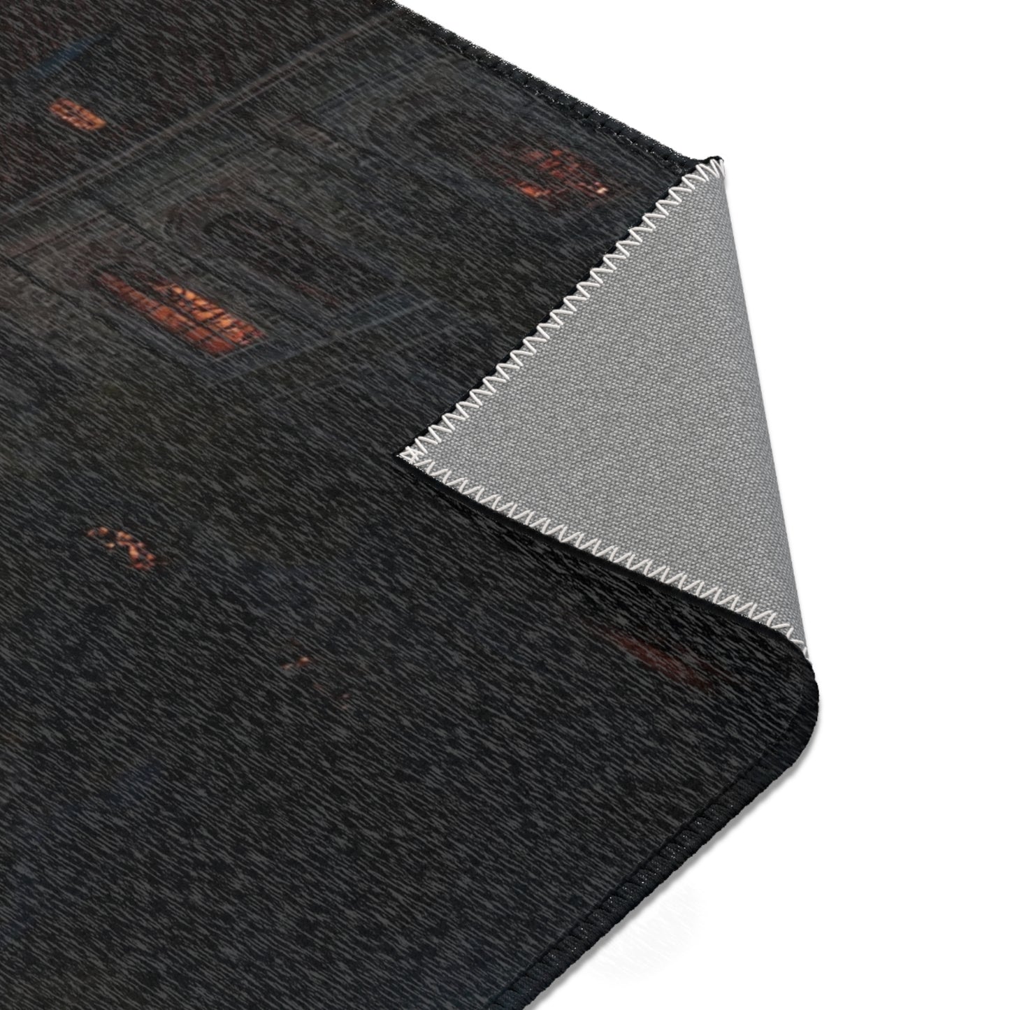 Celestial Beam Cityscape Rug – Dawn’s Sacred Light Over Stone Streets